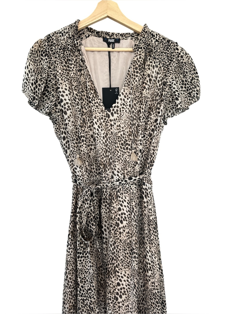 NWT Paige Laramie Leopard Silk Dress - Picture 8 of 14